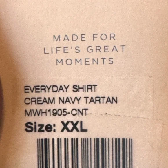 FAHERTY Shirt The Everyday Button Down Long Sleeve Navy Plaid XXL NWT - Picture 6 of 14